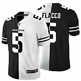 Nike Broncos 5 Joe Flacco Black And White Split Vapor Untouchable Limited Jersey Dyin,baseball caps,new era cap wholesale,wholesale hats